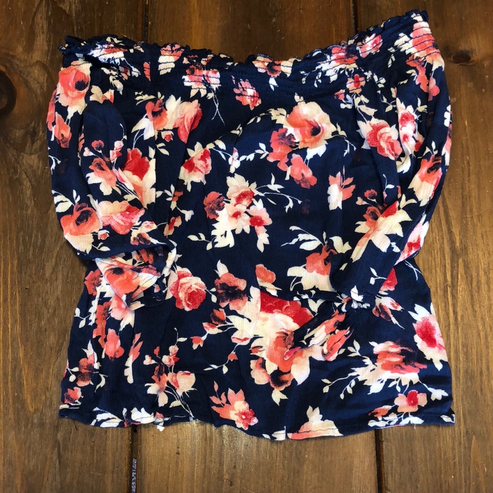 Off the shoulder flower top